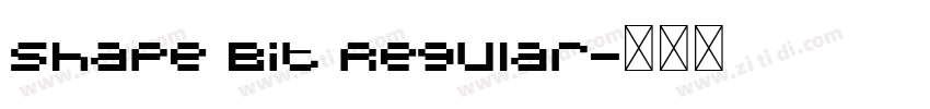 Shape Bit Regular字体转换